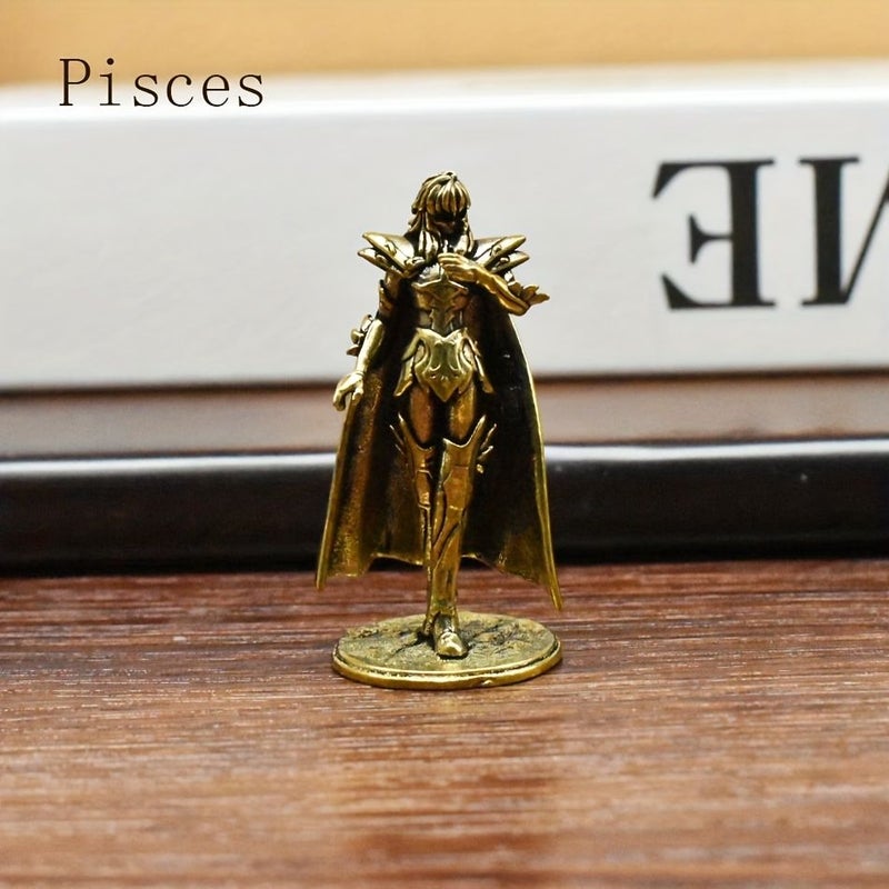 Brass Collectible Figurine Capricorn Vintage Zodiac Sign Statue Desktop Home Decor Bookshelf Living Room Bedroom Display For Model Enthusiasts And Collectors - Image 5