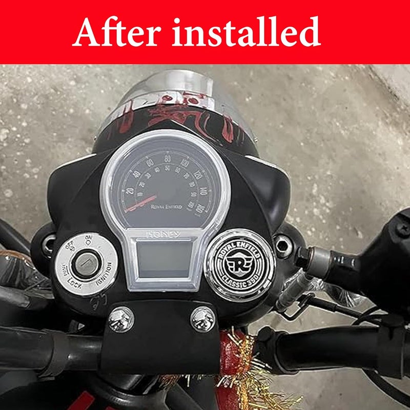 Ramanta Reborn Meter Cover | Plastic Monsoon Kit for Reborn Classic 350 Dashboard Screen Protector Speedometer Cover Compatible with for Reborn Classic 350 CC, BS-6 | Classic Reborn Meter Cover (1 PC) - Image 2