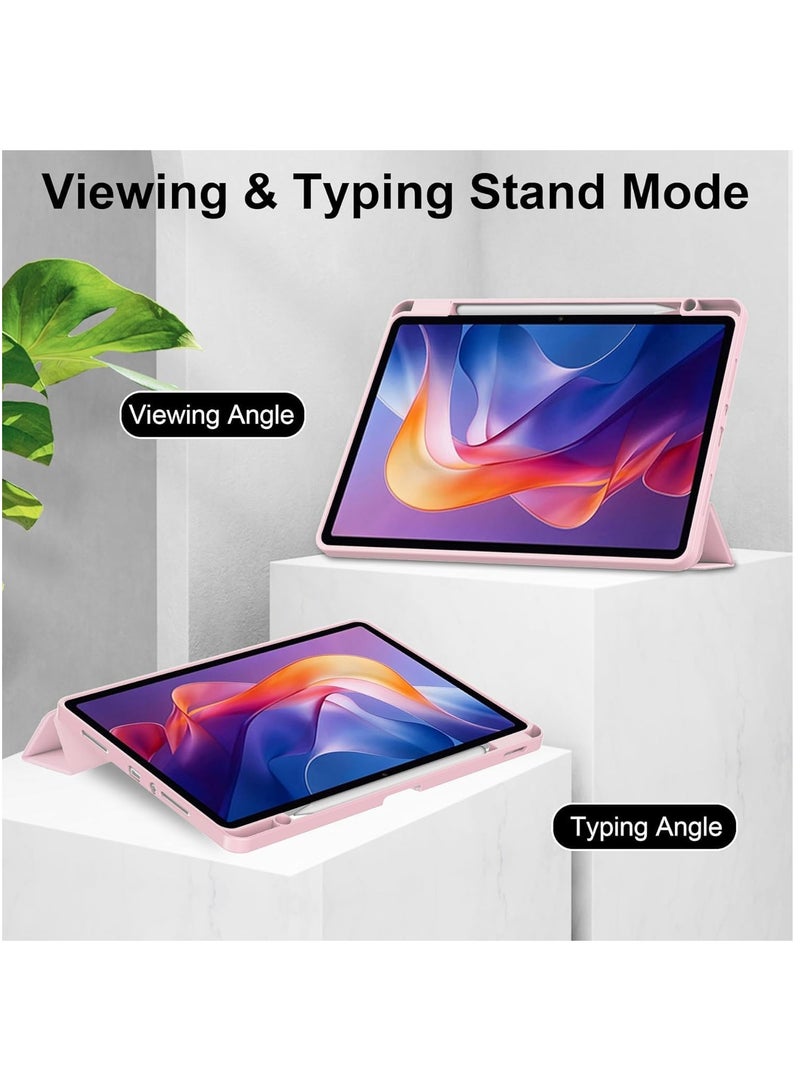 Translucent Tablet Case for Xiaomi Redmi Pad 2 11 inch Triple Fold Adjustable Folding Bracket Cover with Pen Slot and Auto Sleep/wake-up - view 5