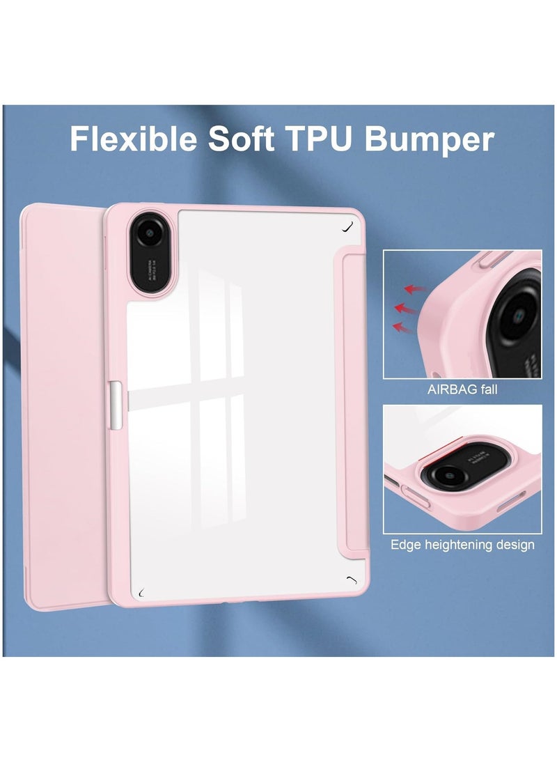 Translucent Tablet Case for Xiaomi Redmi Pad 2 11 inch Triple Fold Adjustable Folding Bracket Cover with Pen Slot and Auto Sleep/wake-up - view 4