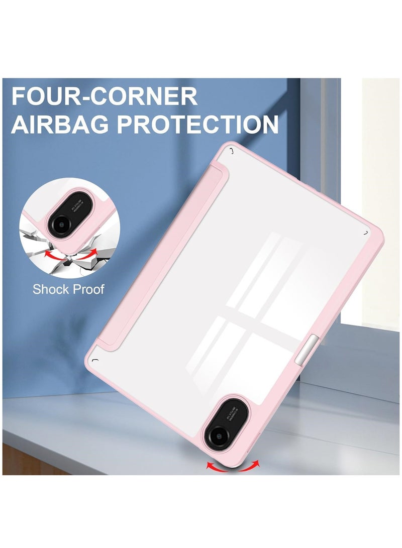 Translucent Tablet Case for Xiaomi Redmi Pad 2 11 inch Triple Fold Adjustable Folding Bracket Cover with Pen Slot and Auto Sleep/wake-up - view 3