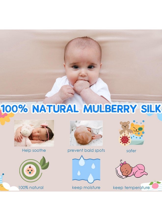 PROMEED 100% Mulberry Silk Crib Sleeve for Baby Hair Loss Prevention, Premium 23 Momme Natural Silk Bassinet Slip for Bassinets/Cradles/Cots/Cribs (Champagne) - Image 2