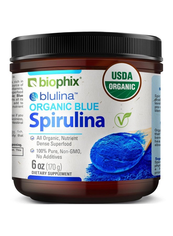 biophix Blue Spirulina Powder Organic Blulina 6 oz - Blue Algae Organic Spirulina Powder 170 Servings - Superfood Supplement - Natural Blue Pigment - Espirulina en Polvo Organica Pura Azul - Image 1