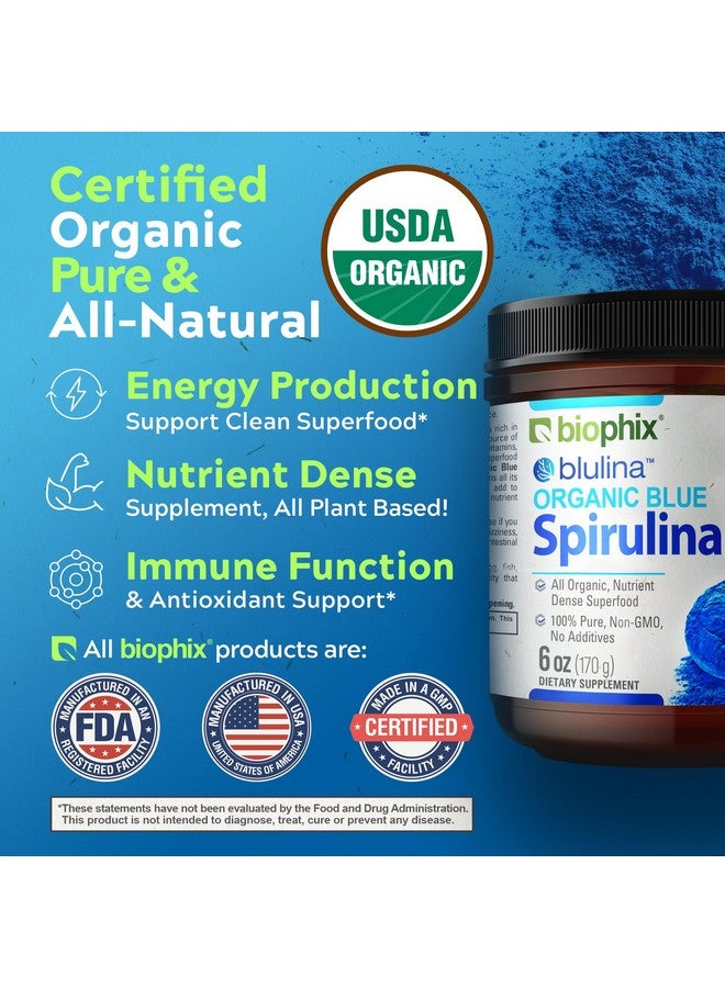 biophix Blue Spirulina Powder Organic Blulina 6 oz - Blue Algae Organic Spirulina Powder 170 Servings - Superfood Supplement - Natural Blue Pigment - Espirulina en Polvo Organica Pura Azul - Image 5