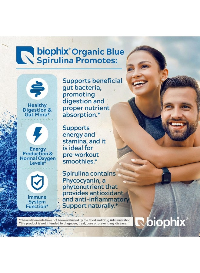 biophix Blue Spirulina Powder Organic Blulina 6 oz - Blue Algae Organic Spirulina Powder 170 Servings - Superfood Supplement - Natural Blue Pigment - Espirulina en Polvo Organica Pura Azul - Image 2
