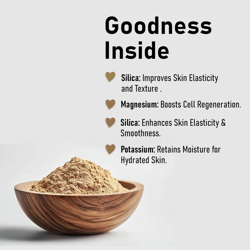 minature Mi Nature Calcium Bentonite Clay Powder 227g 8 Oz 100 Pure Natural Earth Clay Premium Face Mask for Deep Cleansing Skin Purifying Pore - Image 2