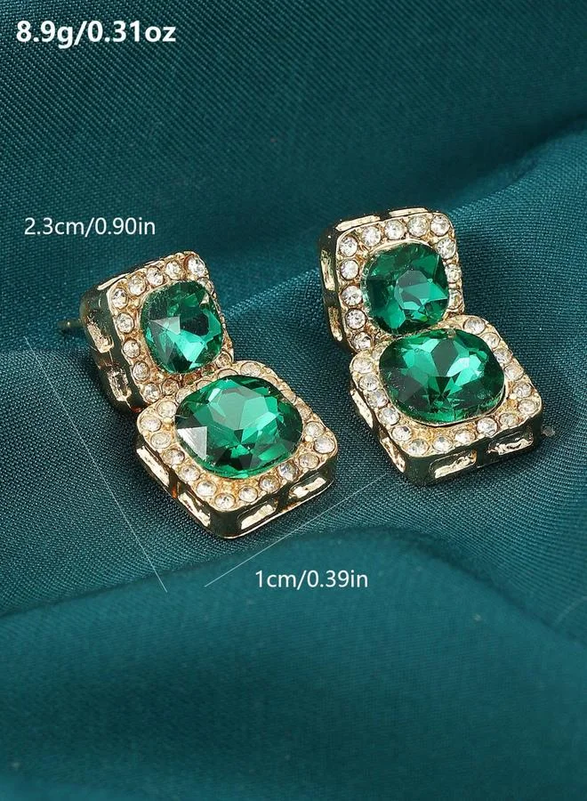 Take Two Take Two Embellished Square Earrings