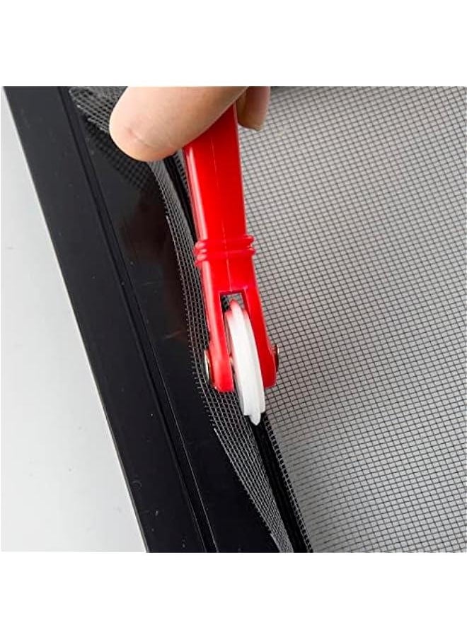 Generic - Screen Roller Tool Window Screen Door Repair Kit 3PCS Screen Rolling with Bearing Spline Tools Screen Repair Tool Spline Roller for Installing Door Screen Window - Image 1