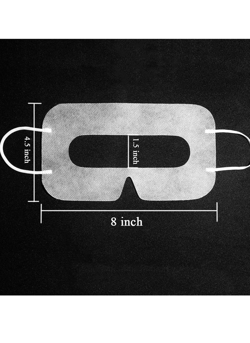 Disposable VR Eye Masks for Oculus Quest 2 - Skin-Friendly, Breathable, Soft, Comfortable, and Hygienic Universal VR Masks (White, 100 Pack)