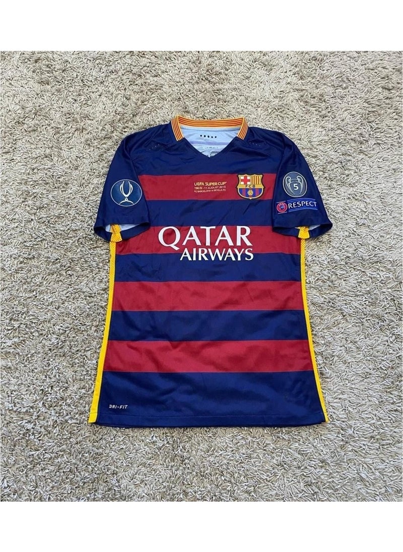 BySportakus - Barcelona 2015 Super Cup Final Neymar Jr Nostalgia Jersey - Image 1