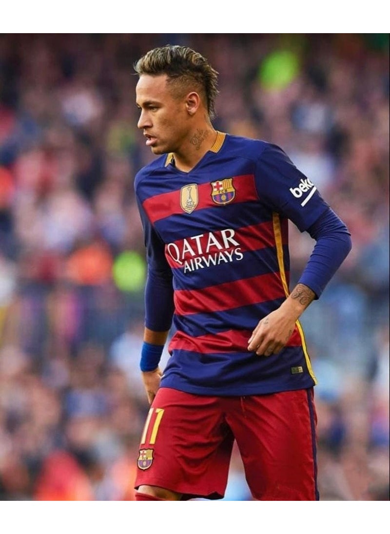 BySportakus - Barcelona 2015 Super Cup Final Neymar Jr Nostalgia Jersey - Image 1