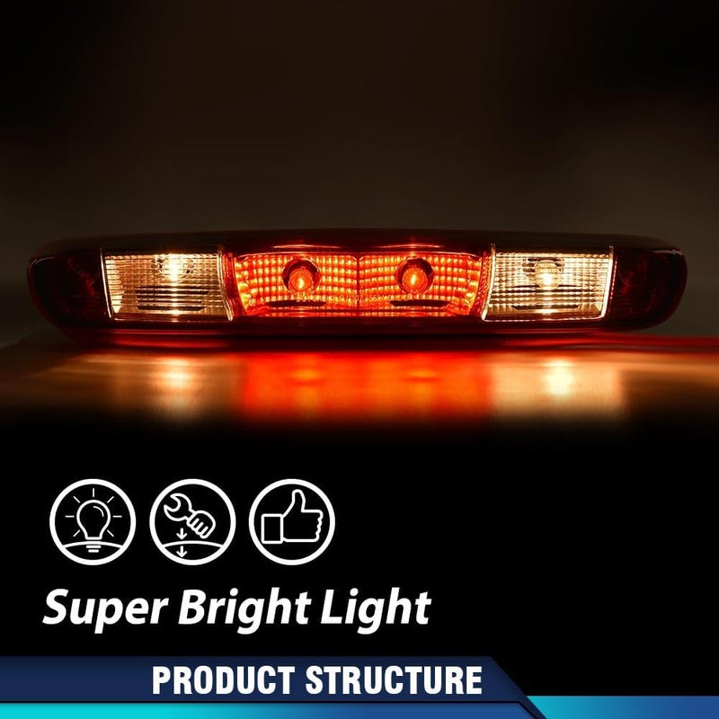 PIT66 Third Brake Light 3rd Cargo Lamp High Mount Stop Light Compatible with Chevy Silverado GMC Sierra 1500 2008-2013/Fit Chevy Silverado GMC Sierra 2500 HD 3500 HD 2008-2014 25890530 - Image 5