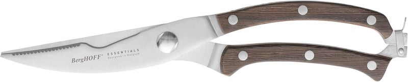 Berghoff Essential  25cm Poultry Multipurpose Scissor shears with dark wooden handle Security lock bracket - Image 1