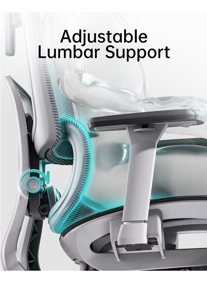 JCB CHIC Office Chair Ergonomic Desk Chair, High Back Gaming Chair, Big and Tall Reclining chair Comfy Home Office Desk Chair Lumbar Support Breathable Mesh Computer Chair Adjustable Armrests - Image 4