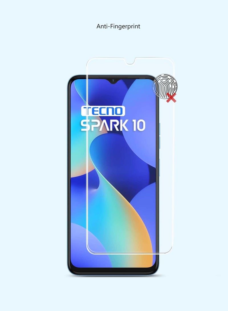Techie HD Tempered Glass Screen Protector for Tecno Spark 10 - Anti Reflection Anti Bubbles 9H Hardness 0.33 mm Rounded Edges Easy Installation - Image 2