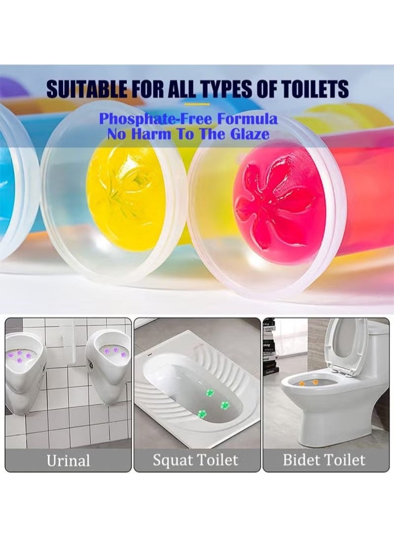 Toilet Gel Stamp, Automatic Flower Stamp Gel with Air Freshening Scent, Toilet Deodorant Gel to Stops Limescale and Stains, Deodorizing Clean, 6 Pack - Image 5