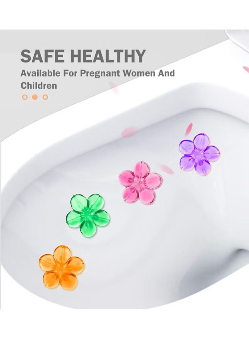 Toilet Gel Stamp, Automatic Flower Stamp Gel with Air Freshening Scent, Toilet Deodorant Gel to Stops Limescale and Stains, Deodorizing Clean, 6 Pack - Image 2