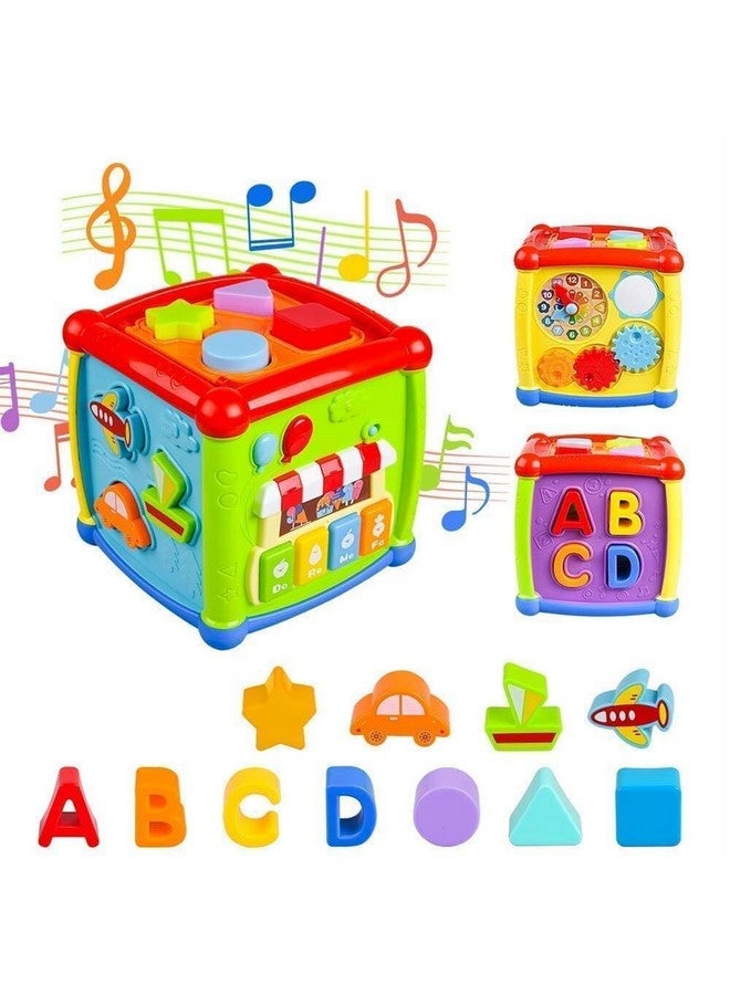 LONGMIRE Plastic Baby & Toddler 6 In 1 Activity Cube Musical Early Learning & Educational Toys For 1 Year Old Girl (Fancy Cube),Multicolor - Image 1