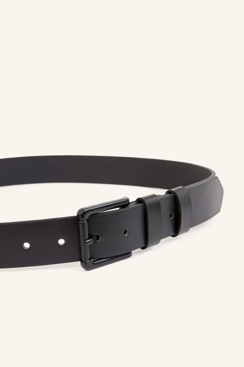 Defacto  Man Rectangle Clasp Faux Leather Classic Belt for Men | Best Price UAE