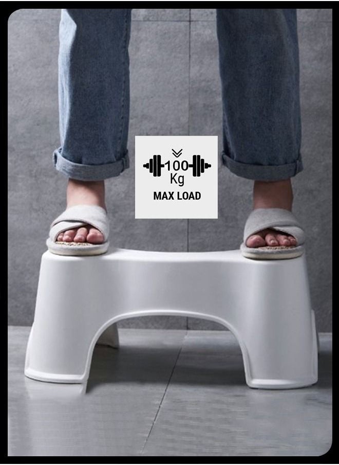 Toshionics - Portable Comfortable Sturdy Squat Footstep Stool for Aid For Children Pregnant Women Adults Non Slip Fit All Western Toilet - Image 1