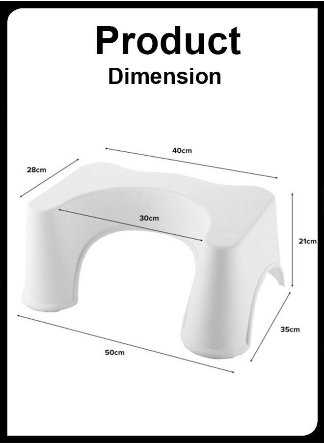 Toshionics - Portable Comfortable Sturdy Squat Footstep Stool for Aid For Children Pregnant Women Adults Non Slip Fit All Western Toilet - Image 1