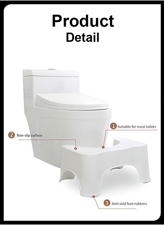 Toshionics - Portable Comfortable Sturdy Squat Footstep Stool for Aid For Children Pregnant Women Adults Non Slip Fit All Western Toilet - Image 1