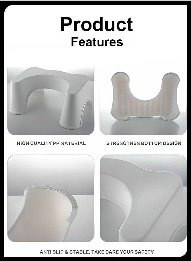 Toshionics - Portable Comfortable Sturdy Squat Footstep Stool for Aid For Children Pregnant Women Adults Non Slip Fit All Western Toilet - Image 1