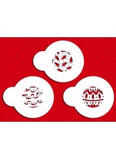 Designer Stencils Mini Christmas Balls Cookie Stencils by Designer Stencils  - Image 1