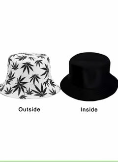 Generic Double face Foldable sun Cotton unisex bucket travel hat  - Image 2