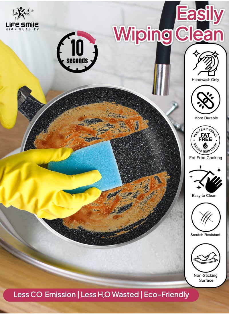 12Pcs Pots and Pans Set, Nonstick Cookware Sets, Black Granite Cookware Non Stick Cooking Set Includes Casserroles 20/24/28cm, Frying Pans 24/28cm & Saucepans 16cm with Lid (PFOS, PFOA Free) - pzsku/Z0FC6752F90B5E193A9E3Z/45/_/1733664181/74599297-4a43-47d1-a2b4-311621cf3cbf