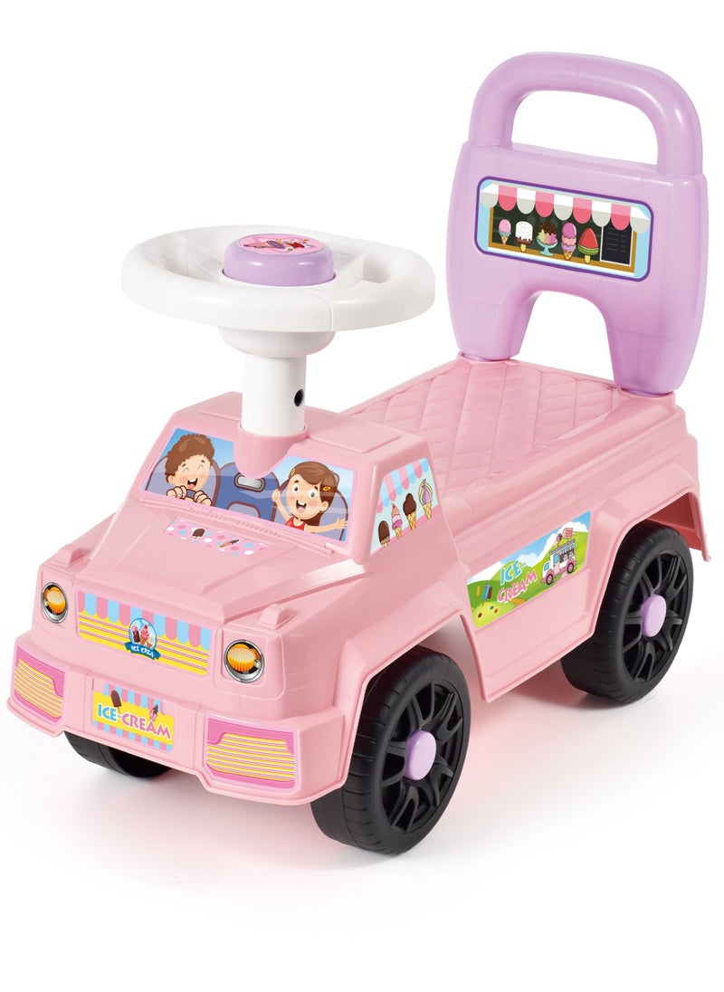 QUNXING Children's Ride-on Car Containing a Horn on The Steering Wheel and a Backrest  - Image 1