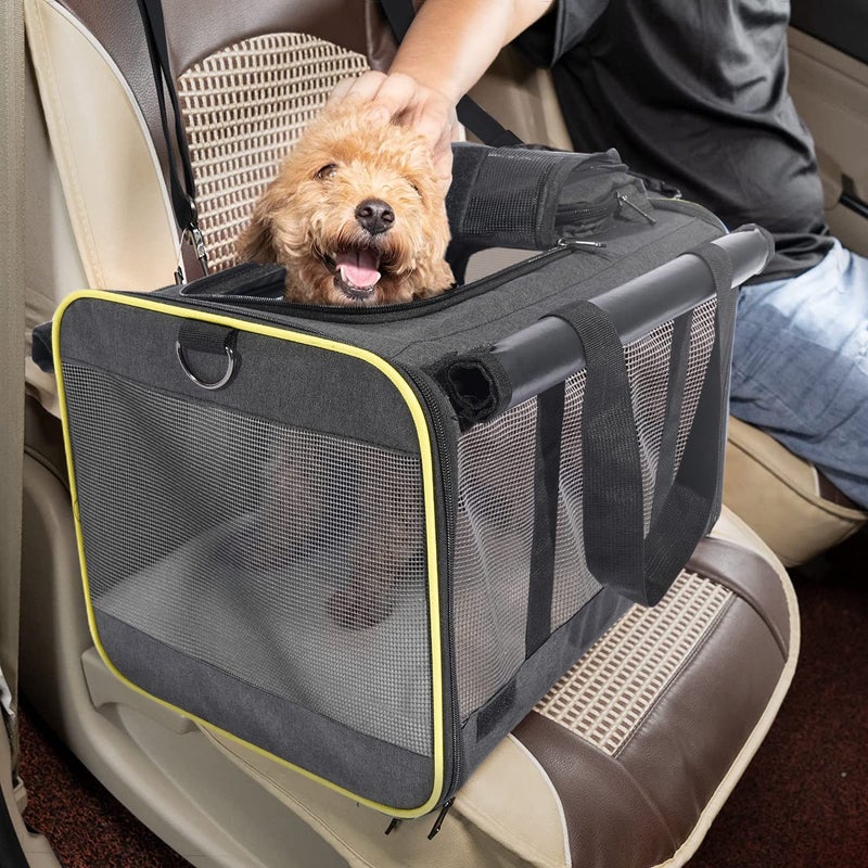 GAPZER Cat Carriers for Large Cats 20 lbs+ Soft Pet Carrier for Small Dog/Durable 2 Kitty Travel Bag/Medium Big Cats Puppy 15 Pounds/Softside Cat Carrier Large - Image 5
