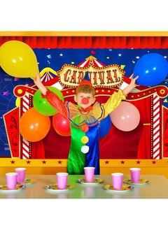 Breling Big Circus Theme Party Decorations Carnival Circus Tent Backdrop Party Decorations Carnival Banner for Kids Birthday Party Decorations Supplies, 6 x 3 ft  - Image 2