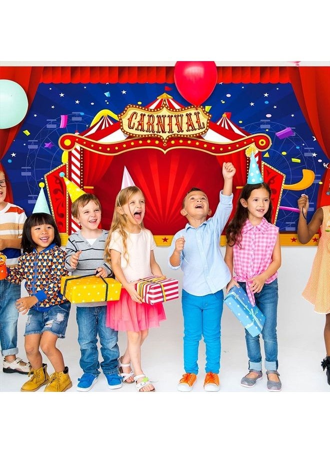 Breling - Big Circus Theme Party Decorations Carnival Circus Tent Backdrop Party Decorations Carnival Banner for Kids Birthday Party Decorations Supplies, 6 x 3 ft - Image 1