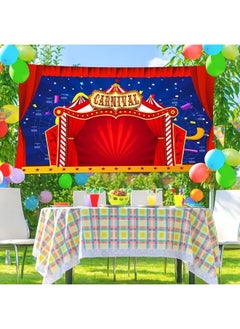 Breling Big Circus Theme Party Decorations Carnival Circus Tent Backdrop Party Decorations Carnival Banner for Kids Birthday Party Decorations Supplies, 6 x 3 ft  - Image 4