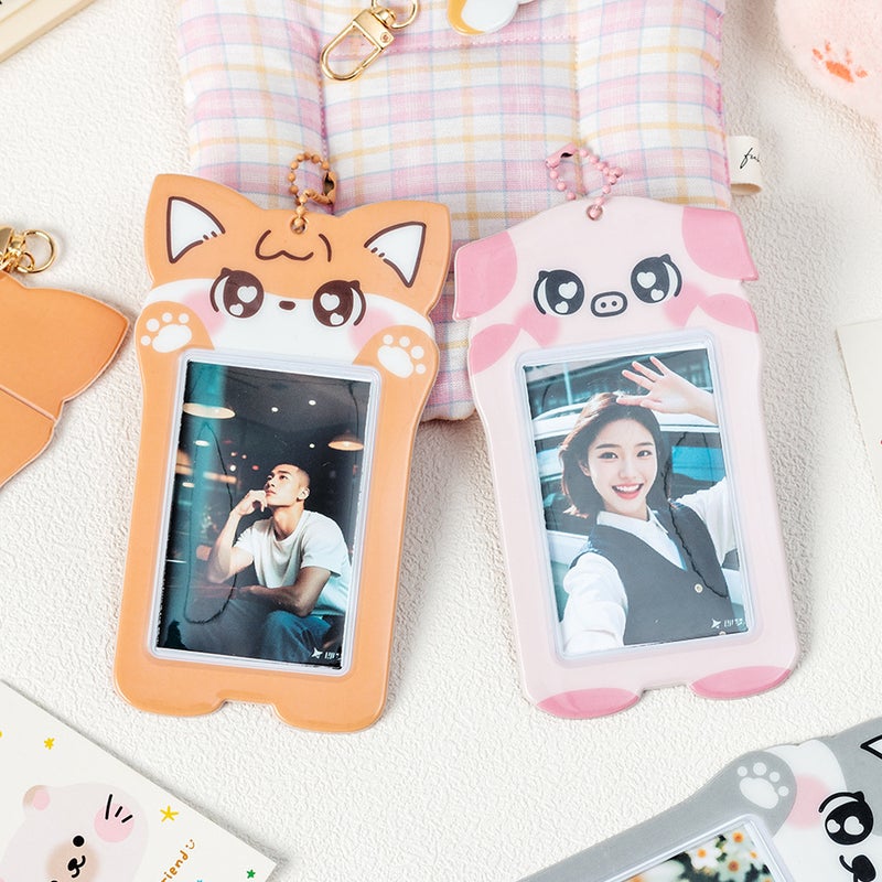 Soft Flat Cute Pet Card Set Cartoon Animal 3 Inch Pvc Key Chain Card Set Bus Card Meal Card Storage Card Pendant - Image 5