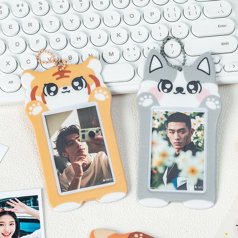 Soft Flat Cute Pet Card Set Cartoon Animal 3 Inch Pvc Key Chain Card Set Bus Card Meal Card Storage Card Pendant - Image 4
