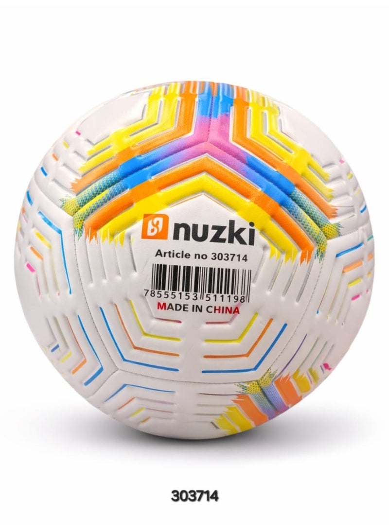 NUZKI Size 5 Football – Durable Training & Match Soccer Ball | Professional Quality Outdoor Football for Kids & Adults - Image 3