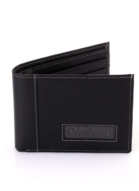 CROSSLAND Genuine Leather Men's Wallet, Bi Fold 8 Cards with Window ID - RFID Blocking Technology