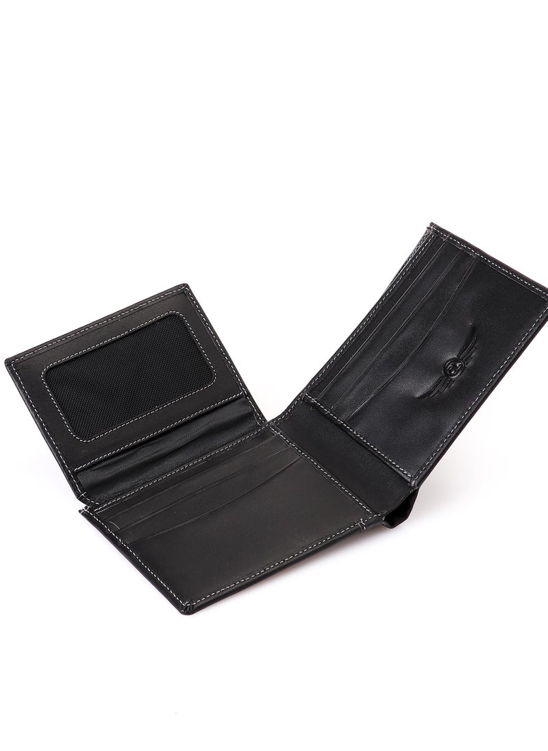 Crossland CROSSLAND Genuine Leather Men's Wallet, Bi Fold 8 Cards with Window ID - RFID Blocking Technology  - Image 3