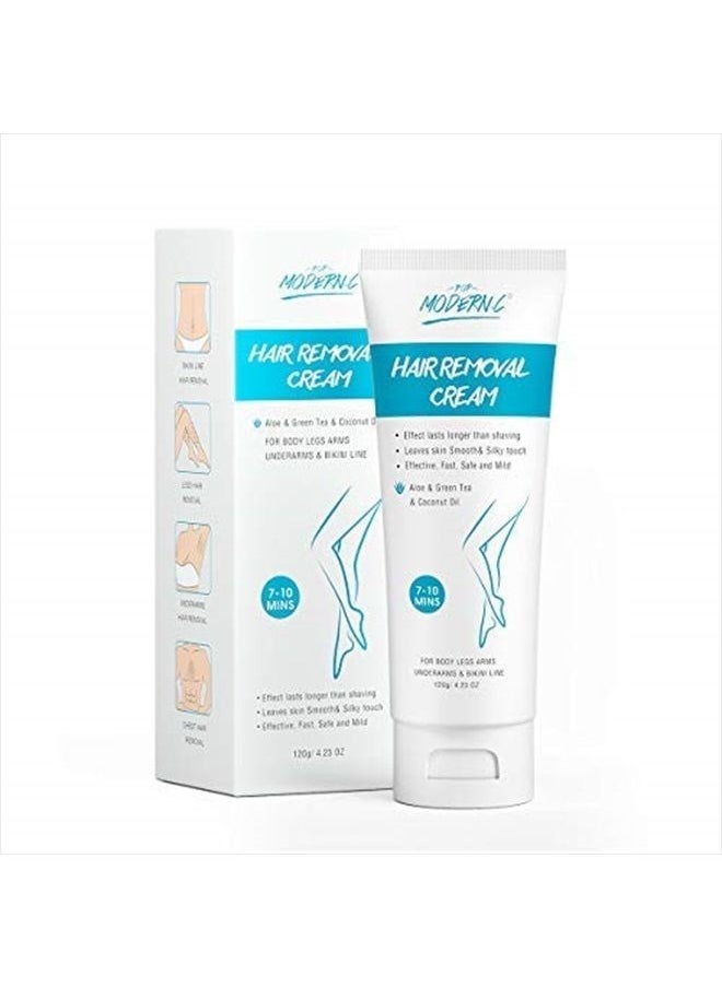 POP MODERN.C - Aloe Hair Removal Cream For Men or Women Sensitive Formula Bikini Remove Cream Painless Hair Remover Moisturizing For Body Arm Leg Armpit Gifts - Image 1