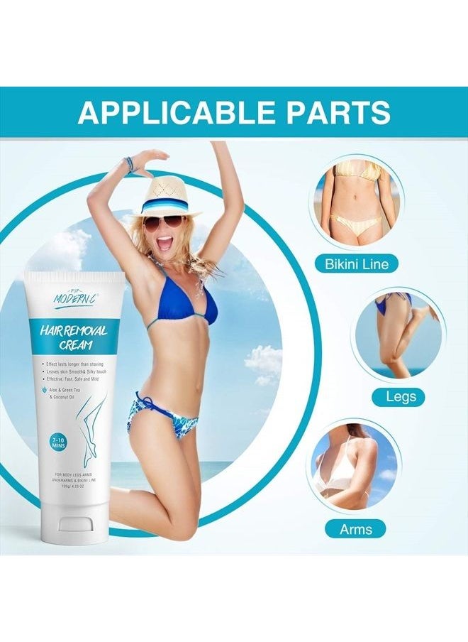 POP MODERN.C - Aloe Hair Removal Cream For Men or Women Sensitive Formula Bikini Remove Cream Painless Hair Remover Moisturizing For Body Arm Leg Armpit Gifts - Image 1