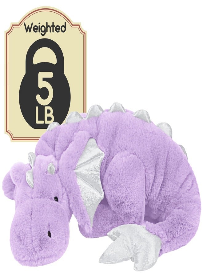 ARELUX Giant Weighted Winged Dragon Plush Toy - 35.4" 5lbs Soft Stuffed Animal for Comfort, Pterosaur Plushie Fuzzy Dinosaur Pillow Plushies Cuddly Removable and Washable Purple - Image 1