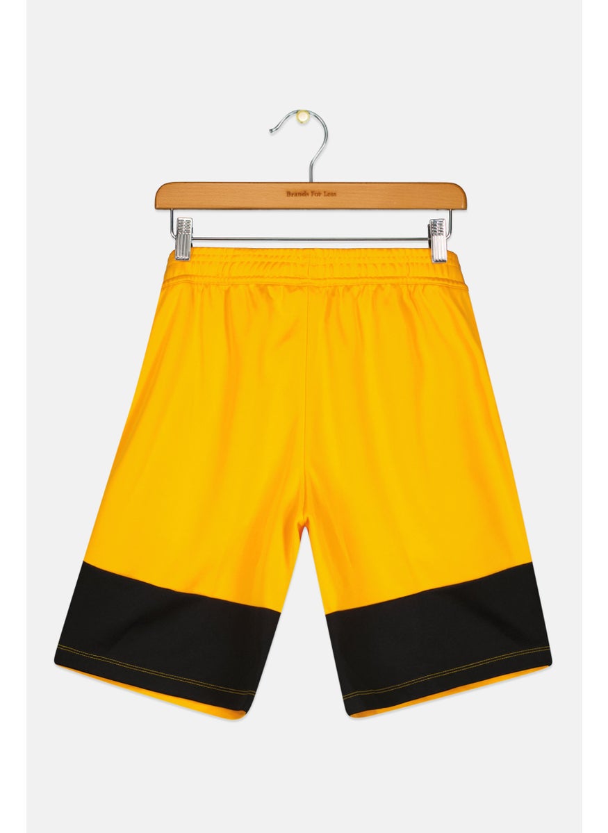 Adidas Kids Boy Brand Logo Outdoor Short, Semi Solar Gold  - Image 2