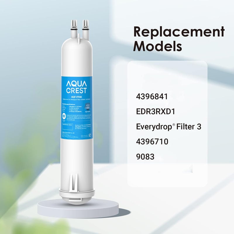 AquaCrest Aqua Crest Edr3Rxd1 Replacement For 4396841 Everydrop? Filter 3 4396710 Kenmore? 46-9083 46-9030 Refrigerator Water Filter 3 Filters - Image 4