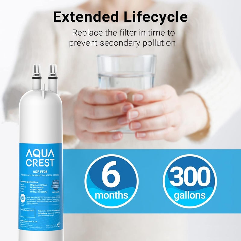 AquaCrest Aqua Crest Edr3Rxd1 Replacement For 4396841 Everydrop? Filter 3 4396710 Kenmore? 46-9083 46-9030 Refrigerator Water Filter 3 Filters - Image 5