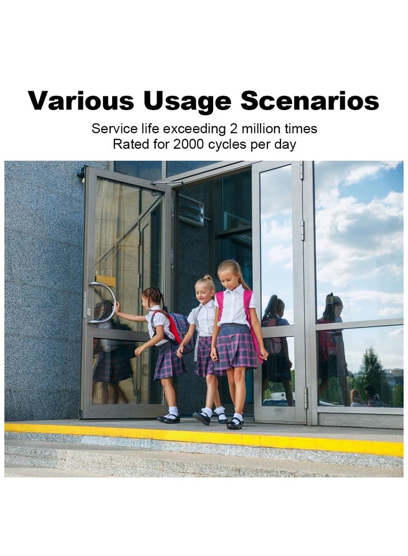 XiuWoo Automatic Door Closer Used for 65kg Door for Residential and Commercial, No Slam, Hydraulic Adjustable Door Closure for Home, Aluminum Alloy Body, Quiet Fireproof Slower Closer - Image 4