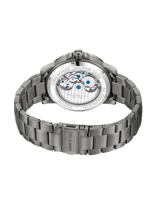Kenneth Cole New York 44mm Automatic Men's Watch with Gun Stainless Steel Bracelet