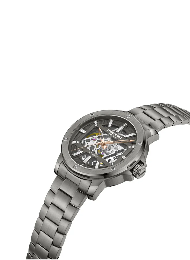 Kenneth Cole New York 44mm Automatic Men's Watch with Gun Stainless Steel Bracelet
