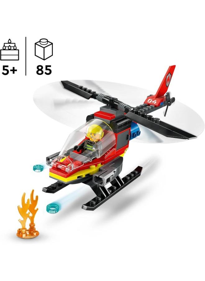 LEGO - Fire Rescue Helicopter Building Toy - 85 PCS - Image 1
